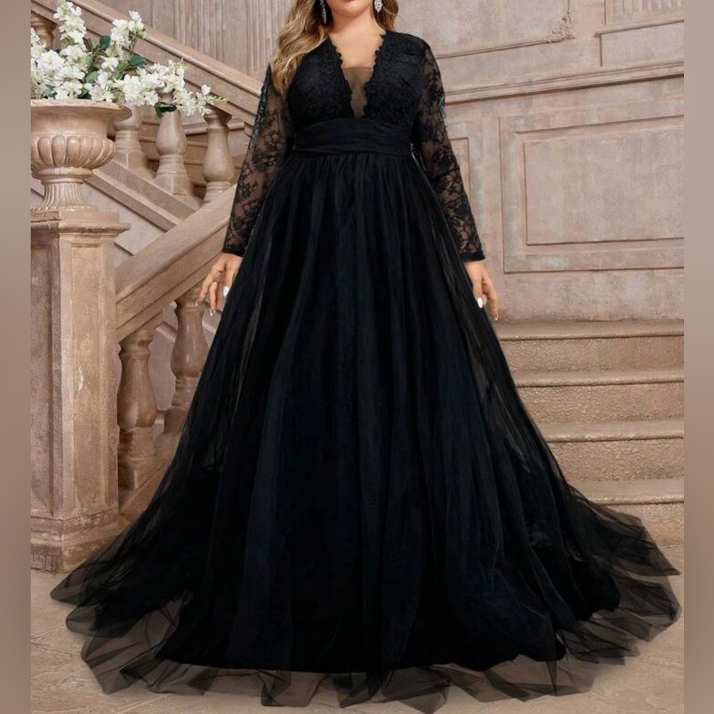 SHEIN Belle Elegant Black Dress